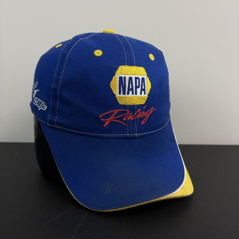 Vintage Y2K NAPA‎ Racing Hat Blue Yellow Auto Parts Cap Strapback Adjustable